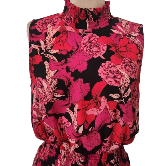 NANETTE LEPORE Floral Print High-Low  Midi Dress - Size 12 - Picture 6 of 14